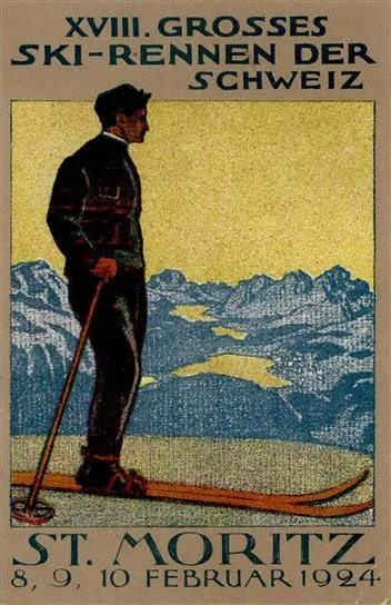 15626- 220EUR St. Moritz (7500) Schweiz XVIII. Grosses Ski Rennen der Schweiz 8. bis 10. Februar 1924