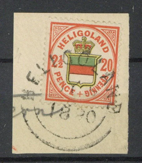 Altdeutsche Briefmarke aus Helgoland